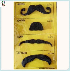 Déguisement de fête d'halloween, pas cher, élégant, noir en peluche, <span class=keywords><strong>moustache</strong></span> drôle, HPC-2828 - Product Image 4