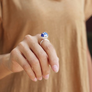 WS-16 gato 925 anillo mujeres lapislázuli piedra anillo - Product Image 3