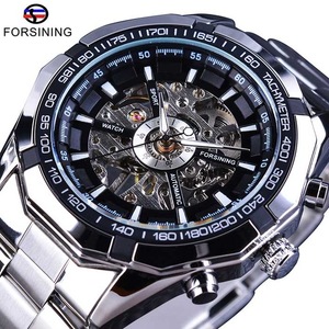 Reloj Mecánico para Hombre Forsining con Caja Transparente, Diseño Moderno 2017, Logotipo 3D Grabado, Aleación Dorada - Product Image 1