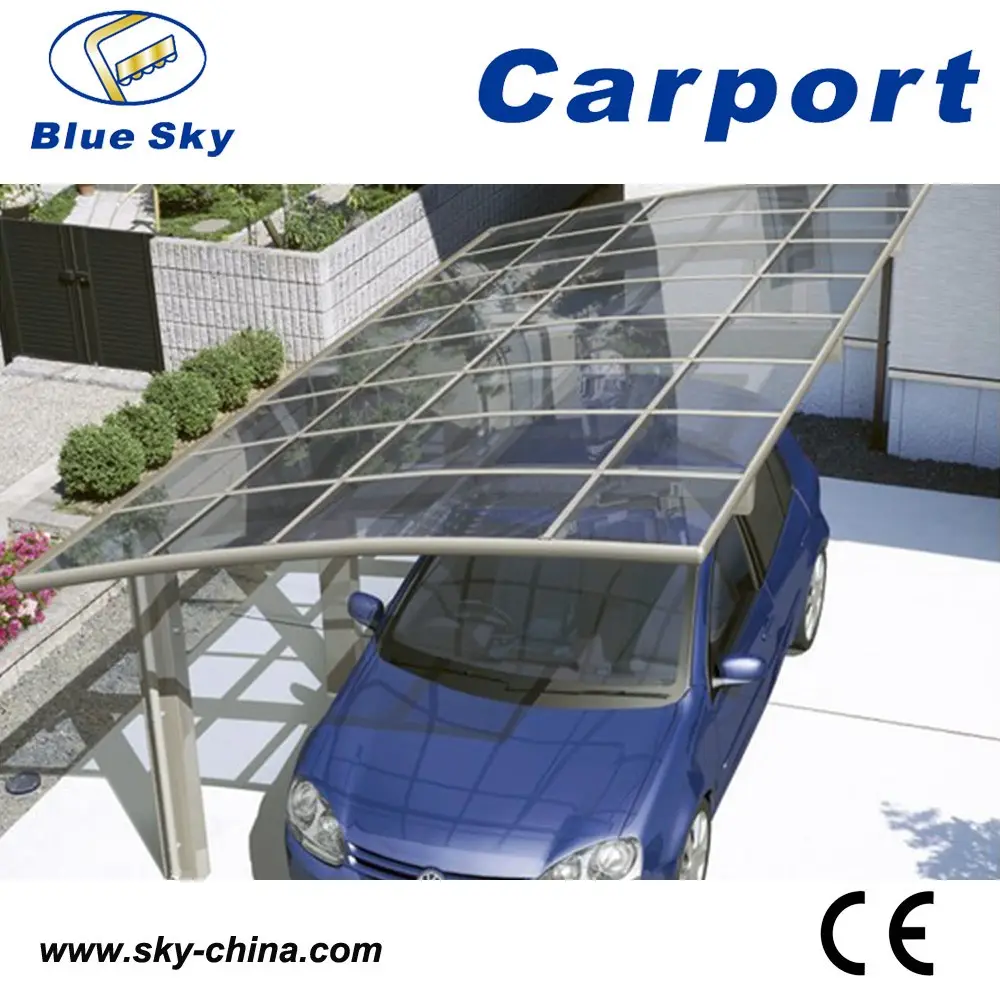 policarbonato e alluminio posto auto coperto garage pieghevole copriauto