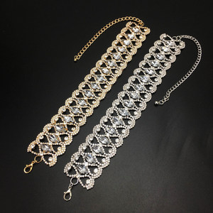 HANSIDON Luxury Rhinestones <strong>Chokers</strong> Statement <strong>Necklace</strong> for Women Big <strong>Crystal</strong> <strong>Necklace</strong> Wedding Jewelry Maxi Collars - Product Image 5