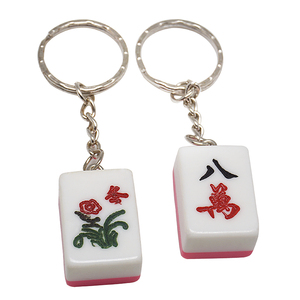 Tùy Chỉnh Nhựa <span class=keywords><strong>Mini</strong></span> Mahjong <span class=keywords><strong>Keychain</strong></span> Sáng Tạo Đáng Yêu Đẹp Tassel <span class=keywords><strong>Keychain</strong></span> - Product Image 2