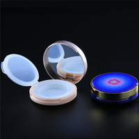 Estuche compacto de dos capas para maquillaje, productos de tendencias, redondo, con espejo de plástico personalizado, 15g