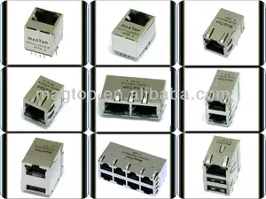 10/100/1000 Base-Tx Intergrated Magnetic Transformer conector RJ45 com LED e multi porta USB