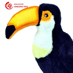Chất Lượng Cao Màu Đen <span class=keywords><strong>Toucan</strong></span> Trẻ Em Mô Phỏng Chim Sang Trọng Đồ Chơi Tùy Chỉnh Mềm Chim Máy Tính Để Bàn Trang Trí Thêu Nhà Máy PP Bông - Product Image 3
