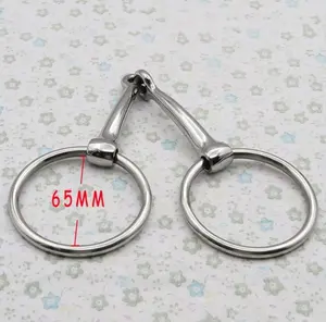 Hand-Polished Loose Ring Mouth Snaffle Horse Bit Silver Iron Roller Tack Horse Mouthpiece