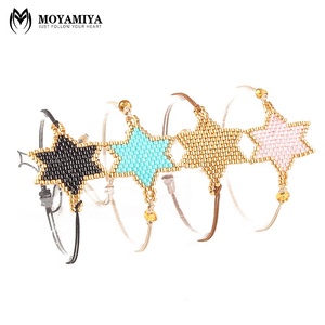 MI-B180041 fait main d'hexagramme étoile de david bracelet simple chaîne bracelet bijoux pour femmes unisexe - Product Image 1