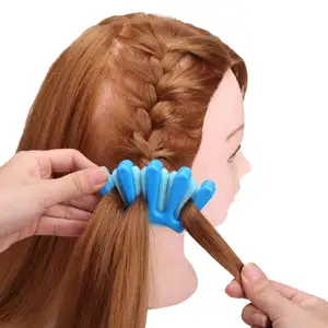 2 Màu Sắc Phụ Nữ Pháp Tóc Bện Công Cụ Dệt Miếng Bọt Biển Plait Tóc Twist Tạo Mẫu Braider DIY Phụ Kiện