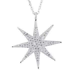 Wholesale Fashion Necklace Jewelry 925 Sterling Silver Starfish Necklace Star Charm For Women