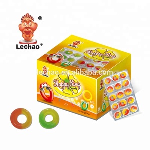 OEM ODM fabrika özel etiket asya tatlılar lal şeker kaplı ekşi jöle şeker Caramelo şeftali yüzük sakızlı şeker - Product Image 4