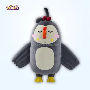 时尚充气毛皮企鹅服装充气可爱动物专业卡通服装活动