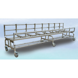 Hengmei for ironer hotel laundry <strong>feeding</strong> <strong>trolley</strong> oem customized hengmei stainless steel pipe <strong>trolley</strong> sheet <strong>feed</strong> truck - Product Image 2