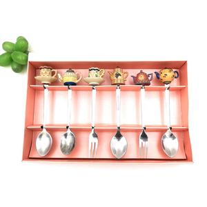Juego <span class=keywords><strong>de</strong></span> Cubiertos <span class=keywords><strong>de</strong></span> 6 uds, cuchara <span class=keywords><strong>de</strong></span> té <span class=keywords><strong>de</strong></span> acero inoxidable y juego <span class=keywords><strong>de</strong></span> tenedor <span class=keywords><strong>de</strong></span> pastelería, cuchara <span class=keywords><strong>de</strong></span> té con mango <span class=keywords><strong>de</strong></span> polietileno - Product Image 1