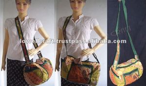 Lowellcraft Geometric Pattern Jute Handled Medium <b>Beach</b> Shoulder <b>Bag</b> - Product Image 4