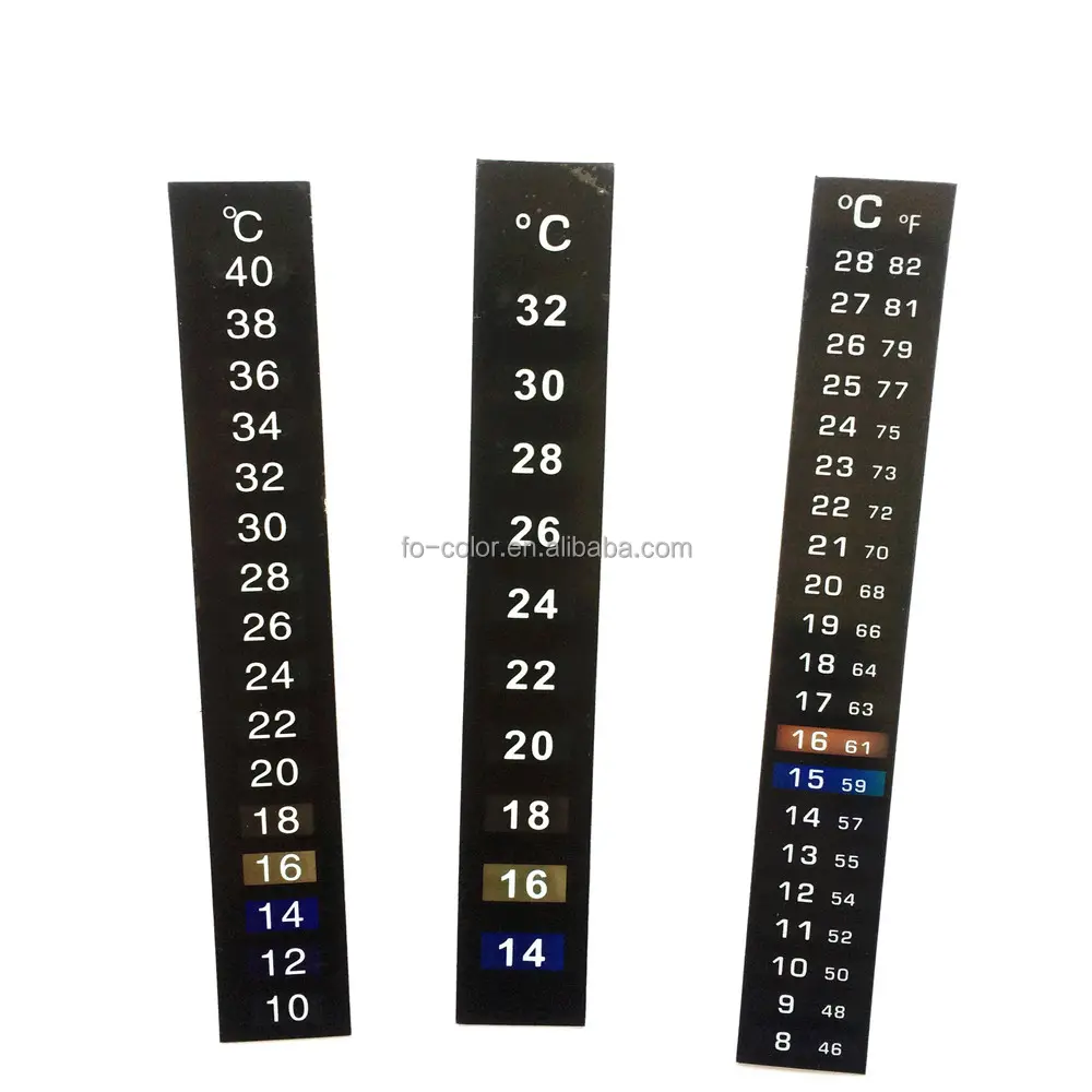 Su Sıcaklığı Göstergesi Sıvı Kristal Termometre Şeritler