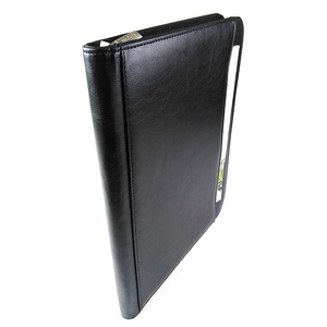 Office Conference Custom Size Embossing Presentation <strong>File</strong> <strong>Paper</strong> <strong>Folder</strong> Portfolio <strong>logo</strong> Document <strong>File</strong> Bag Zipper Closer PU Leather - Product Image 3