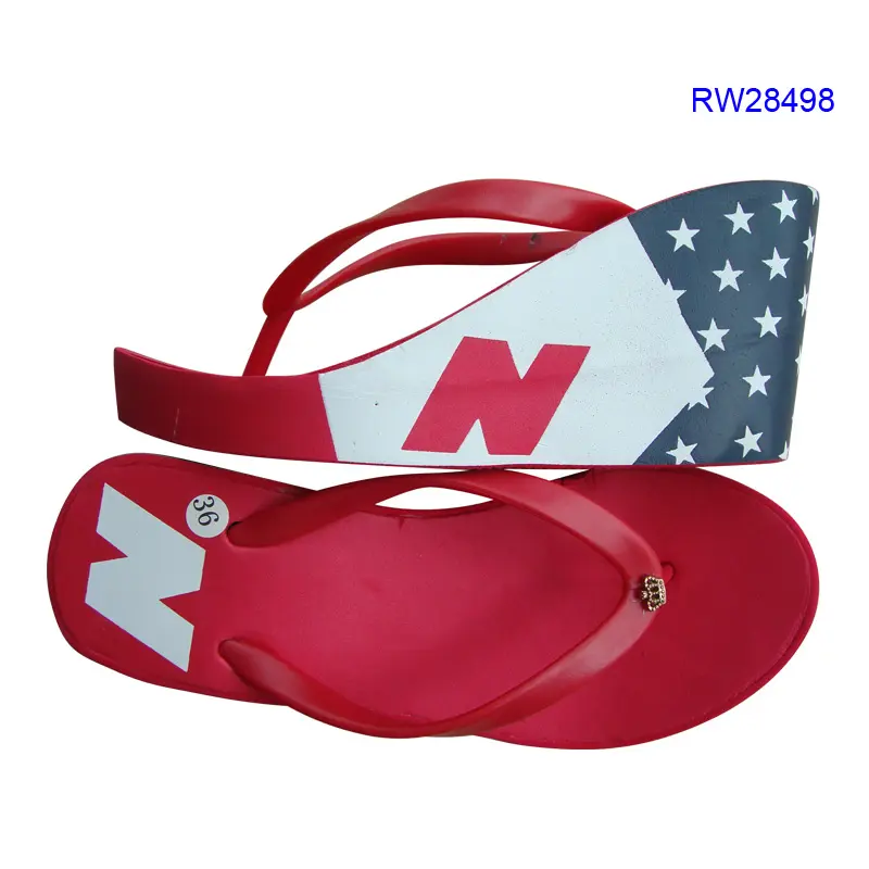 RW28498 Latest 2020 design flip flops high heel big high wedges flip flops lady platform flip flop shoes for women