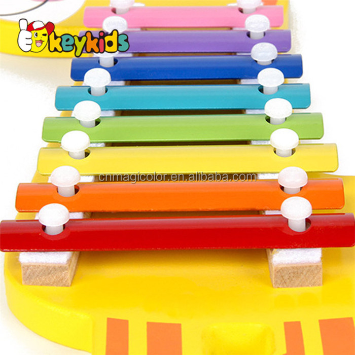 Оптовая продажа, Музыкальный обучающий деревянный ксилофон в форме милого жирафа, набор игрушек для детей W07C060