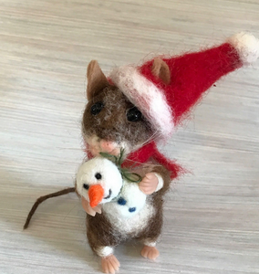 100% <span class=keywords><strong>laine</strong></span> mérinos feutre noël souris décoration souris <span class=keywords><strong>laine</strong></span> ornements de noël - Product Image 3