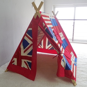 Teepee de diseño triangular para niños, tienda de campañ<span class=keywords><strong>a</strong></span> fácil de montar con marco - Product Image 2