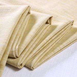 Tissu tissé 100 % polyester TengHui, écologique, rouleaux de tissu doux jaunâtre <span class=keywords><strong>en</strong></span> lin et <span class=keywords><strong>chanvre</strong></span> pour textiles de maison, rembourrage de canapé, fil teint doux - Product Image 5