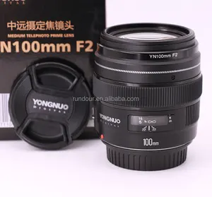 Top sale kualitas tinggi lensa kamera tele menengah panjang fokus tetap aperture F2 yongnuo AF MF len YN100MM YN 100