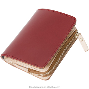 Mode Femmes Rouge Tanné Portefeuille En Cuir De Vache avec Photo Fente - Product Image 6