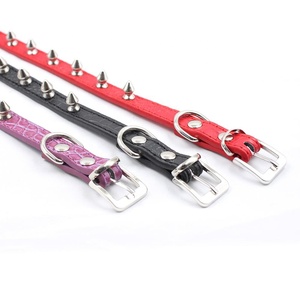 <span class=keywords><strong>Collar</strong></span> de cuero con tachuelas afiladas para mascotas, <span class=keywords><strong>Collar</strong></span> ajustable duradero para caminar, proveedor de mascotas - Product Image 5