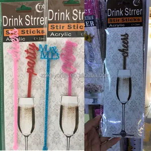 Acrilico Drink Agitatore stir Agitazione Agitatori di Plastica Cocktail Per Bar Caffetterie Paglie di carta per il Caffè Drink Stir Sticks