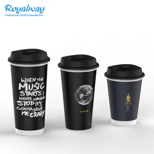 Promotion 12&16&20oz reusable coffee cup, BPA free travel mug with different lids