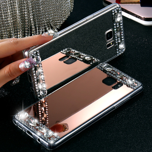 Long lanh Kim Cương Gương Trường Hợp Đối Với Samsung A5 2017 Trường Hợp Bling TPU Bumper Bìa Đối Với Samsung Galaxy J5 2016 - Product Image 4