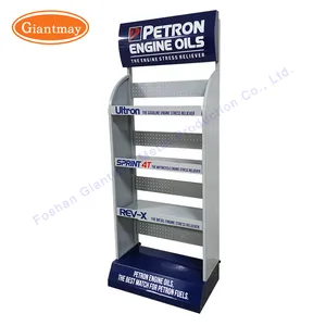 4S shop powder coating engine oil lubricants display stand for lubricants