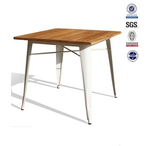 Table à manger et chaise en métal, 4 personnes, économie d'espace, Restaurant, restauration rapide, usage en plein air, france - Product Image 4