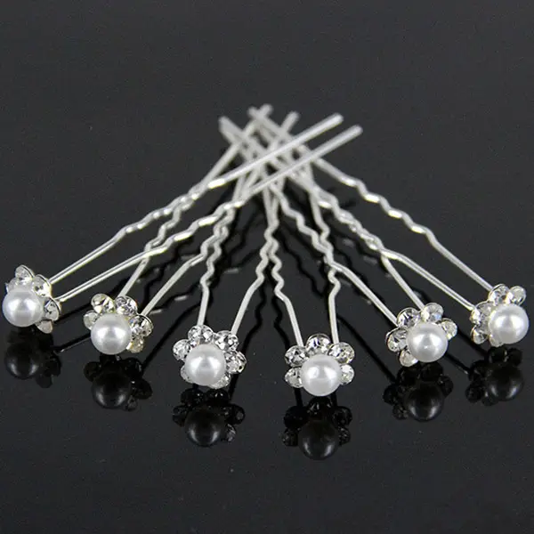 Queena Pearl Hair Pins Hair Clips Bridesmaid Jewelry Wedding Bridal Accessories