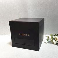 Luxuriöse Quadratische Große Doppelschichtige Schmuck-Geschenkverpackung Konservierte Rose Schokoladen-Geschenkblumenbox mit Schublade Luxusausführung