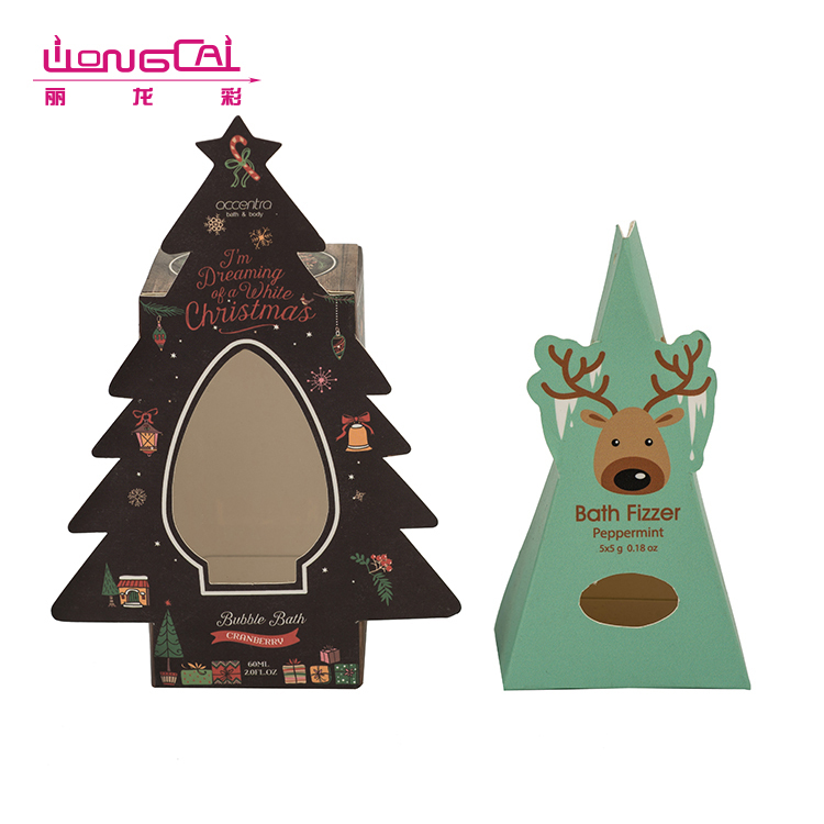 Design de mode arbre forme 2017 de noël papier boîte de bonbons