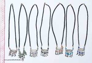 สร้อยคอจี้หินแฟชั่นหินธรรมชาติสีขาวน่ารักพร้อมโซ่ร้อยเชือกเครื่องประดับของขวัญ - Product Image 2