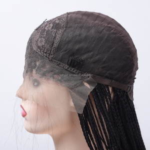 Colore nero e capelli sintetici materiale africano <span class=keywords><strong>parrucca</strong></span> intrecciata - Product Image 5