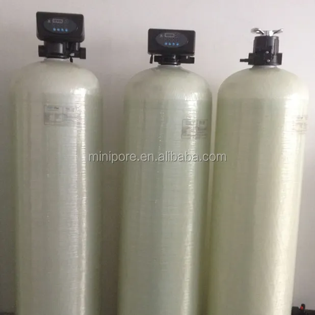 Fiberglass frp ion exchange resin tank 3672 4072 with top and bottom distributor