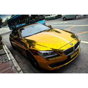 Vinilo Adhesivo <span class=keywords><strong>para</strong></span> Automóviles de Alta Calidad, el Más Vendido, Dorado, Elástico, Cromado, Tipo Espejo, con Tecnología Anti-Burbujas <span class=keywords><strong>para</strong></span> Automóviles - Product Image 1