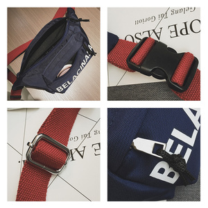Venta al por mayor logotipo personalizado impreso <span class=keywords><strong>mujer</strong></span> lona <span class=keywords><strong>pecho</strong></span> paquete cinturón riñonera tipo cierre <span class=keywords><strong>de</strong></span> cremallera envío gratis - Product Image 6