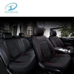 Funda de asiento de coche de cuero PU de estilo deportivo fresco de verano nuevo conjunto completo de ajuste Universal con cojines y almohada de moda de seda helada - Product Image 6