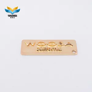 Metal Accessories Factory New Product Metal Shoe Brand Logo Tags Label For Shoes Accessories