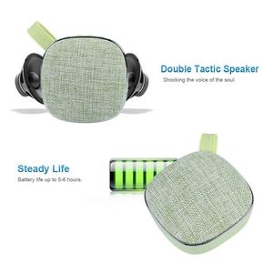 Top tejido de lino pequeño Mini Tf tarjeta Bt azulejos altavoces inalámbricos - Product Image 4