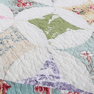 2018 nuovo prodotto MH 100% cotone pastorale piccola serie di fiori lavaggio trapunta stampata - Product Image 4