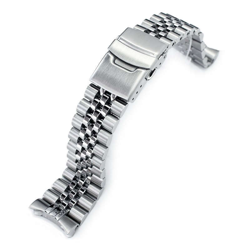 Pulseira de relógio de 22mm super-j luis 3d jubilee escovado aço inoxidável 316l, todos os links, pulseira para seiko skx007