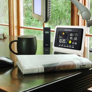 3 sensores inalámbricos para estación meteorológica termómetro de temperatura interior y exterior con receptor <span class=keywords><strong>DCF77</strong></span> RCC
