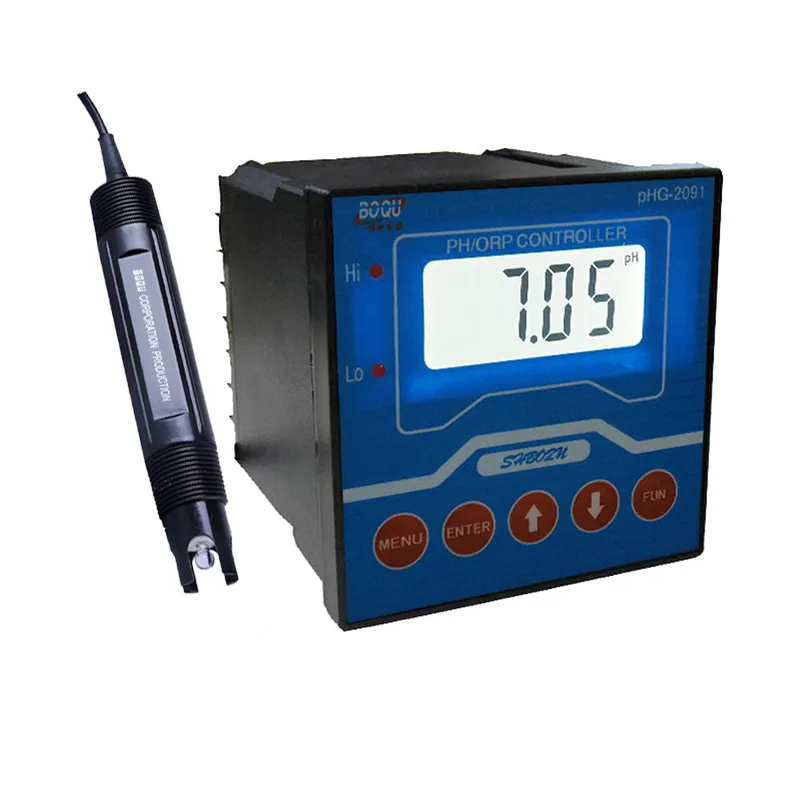 PHG-2091 0 ~ 14pH 4-20mA 1% FS ออนไลน์พลังงานแสงอาทิตย์ดื่มน้ำ PH Meter 2รีเลย์สัญญาณเตือนภัย