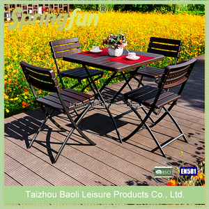 Offre Spéciale HDPE EN PLASTIQUE En Bois De Balcon de Conception Salon Patio Tables de Jardin - Product Image 2