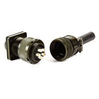 Conector de Aviación DIN de 8 Pines Serie MS3102A, Hembra y Macho, Carcasa de Aluminio Sólido 5015 para Reemplazo de PCB, Amphenol
